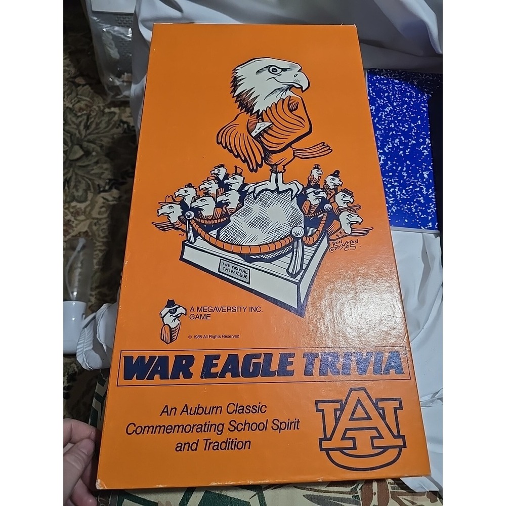 Auburn University WAR EAGLE TRIVIA BOARD GAME 1985 - Extremely Rare Complete Set